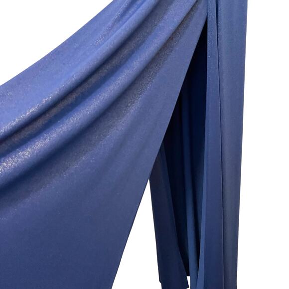 Lucy in the Sky Halter Dress Blue Shimmer Keyhole XS - Picture 4 of 11